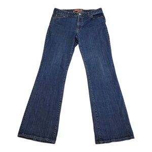GAP SZ 12 Long Women's Curvy Low Rise Flare 5 Pocket Blue Jeans